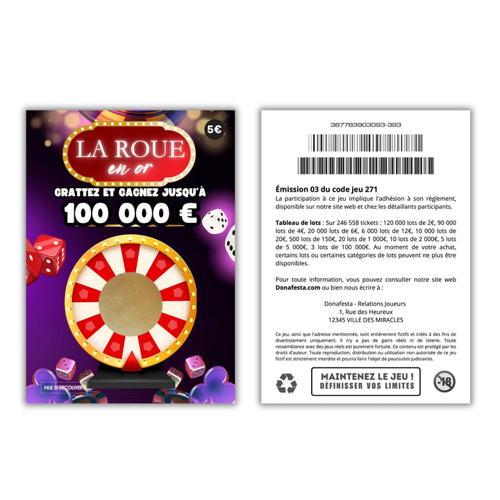 La roue en or - Carte à Gratter 